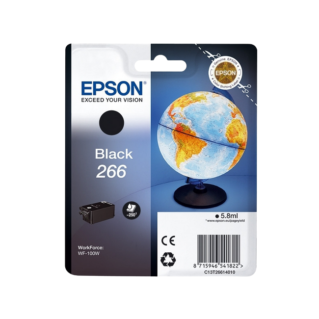Tusz EPSON 266 Black do drukarek WorkForce: WF-100W / WF-110W